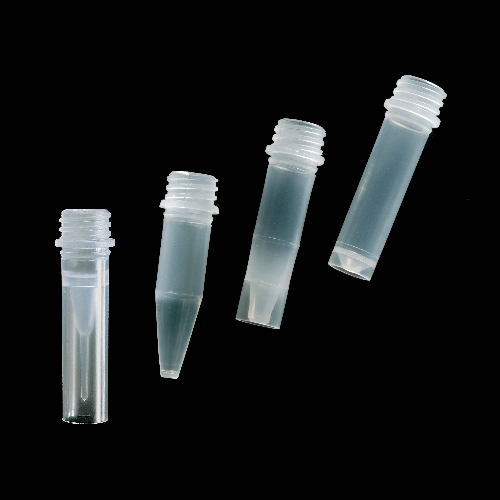 Microtubes à vis exempt dnase rnase 2 couleurs: mrron et tra